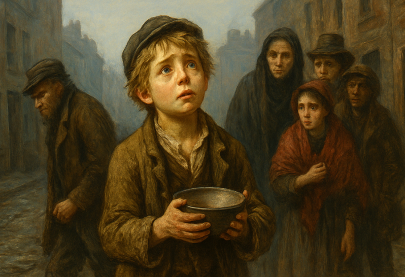 در کوچه‌پس‌کوچه‌های تیره و مرطوب لندن صنعتی، کودکی یتیم سرنوشت خود را از دست یتیم‌خانه‌ها، خیابان‌ها و باندهای تبهکار می‌رهاند. اولیور تویست، تنها داستان کودکی بی‌پناه نیست، بلکه تصویری‌ست تکان‌دهنده از بی‌عدالتی، فساد، و مقاومت انسانی. دیکنز در این اثر، با نگاهی رئالیستی و همدلانه، معصومیتی را روایت می‌کند که در برابر ظلم، زنده می‌ماند – حتی اگر تا آستانه نابودی پیش رود. - گاه هنر