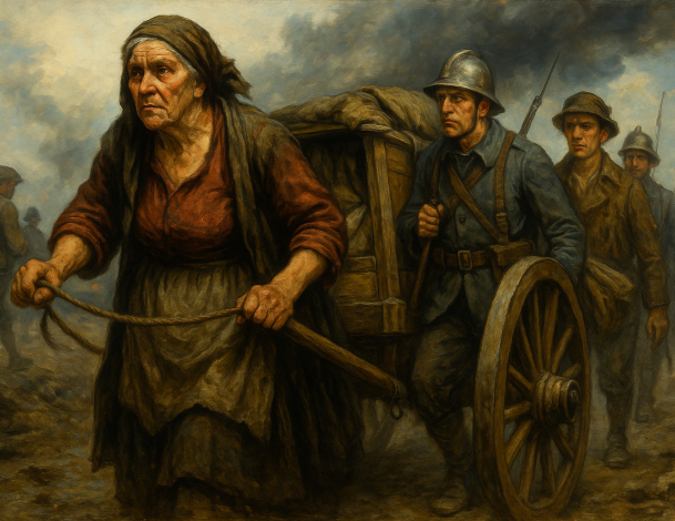 در میانه‌ی گرداب جنگ‌های مذهبی و سیاسی قرن هفدهم، زنی دوره‌گرد با گاری‌اش به دنبال سود می‌گردد. ننه دلاور و فرزندانش داستانی درباره‌ی جنگ نیست؛ درباره‌ی سود جنگ است. برشت، با زبانی ساده اما تیز، ما را به تماشای صحنه‌هایی می‌برد که هم خنده‌دارند و هم تلخ. این اثر نه اشک می‌خواهد و نه همدردی، بلکه می‌خواهد فکر کنیم: جنگ را چه کسانی زنده نگه می‌دارند؟ - گاه هنر